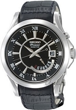 Seiko Premier Steel Black Dial