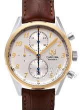 TAG Heuer Carrera Heritage Chronograph Silver Dial Leather
