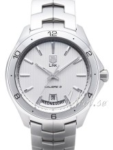TAG Heuer Link Calibre 5 Day-Date Automatic Silver/Stål Ø42 mm TAG Heuer Link Calibre 5 Day-Date Automatic Silver/Stål Ø42 mm