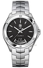 TAG Heuer Link Calibre 5 Day-Date Automatic Svart/Stål Ø42 mm TAG Heuer Link Calibre 5 Day-Date Automatic Svart/Stål Ø42 mm