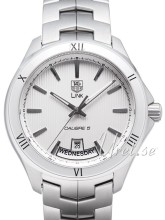 TAG Heuer Link Calibre 5 Day-Date Automatic Silver/Stål Ø42 mm TAG Heuer Link Calibre 5 Day-Date Automatic Silver/Stål Ø42 mm