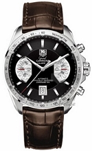 TAG Heuer Grand Carrera Calibre 17 RS Black Dial Brown Leather