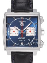 TAG Heuer Monaco Calibre 12 Blue Dial Leather