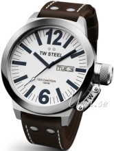 TW Steel Ceo Canteen White Dial Leather Strap TW Steel Ceo Canteen White Dial Leather Strap