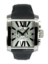TW Steel Ceo Goliath Silver Dial Leather Strap