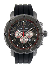 TW Steel Tech Black Dial Rubber Strap