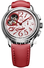 Zenith Chronomaster Star Open Heart Silver Dial Red Satin