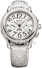 Zenith Chronomaster Star Silver Guilloche Dial Grey Leather Diam