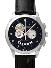 Zenith Class Grande Open Chronograph Black Guilloche Dial Black
