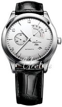 Zenith Class Grande Reserve De Marche Silver Dial Black Leather
