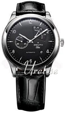Zenith Class Grande Reserve De Marche Black Dial Black Leather