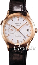 Class Dual Time Silver Guilloche Dial Black Leather Rose Gold